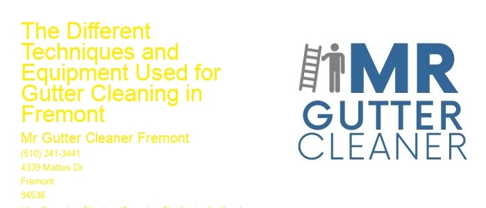 The Different Techniques and Equipment Used for Gutter Cleaning in Fremont