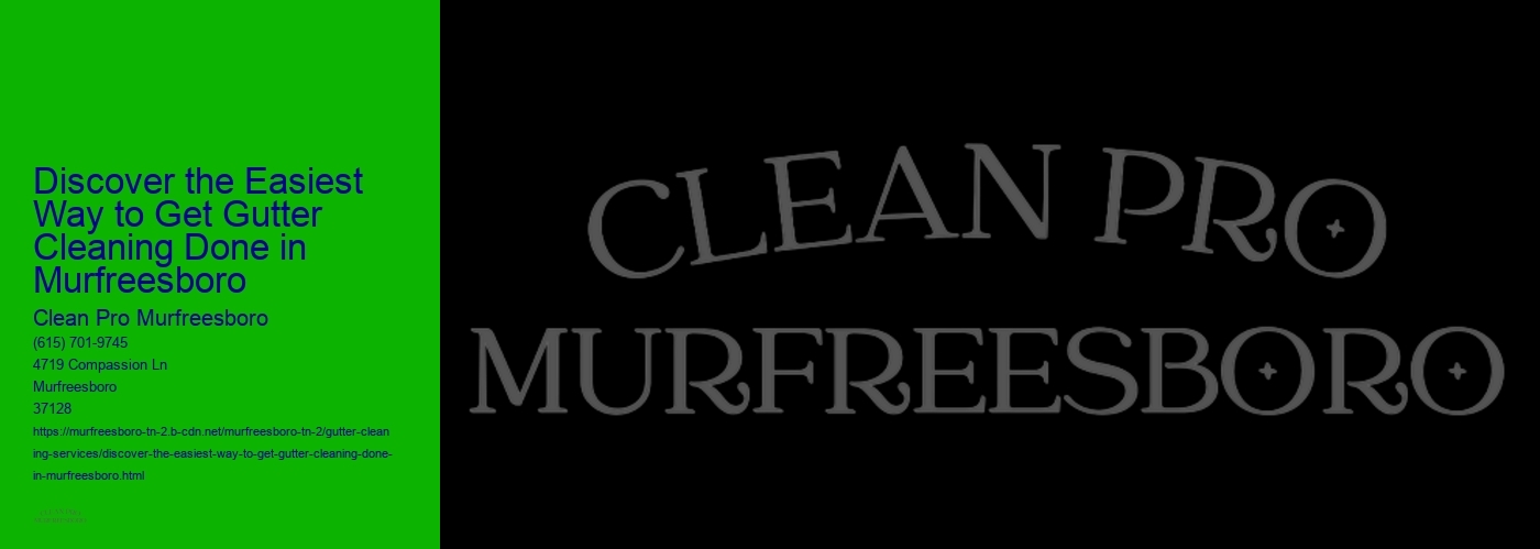 Discover the Easiest Way to Get Gutter Cleaning Done in Murfreesboro 