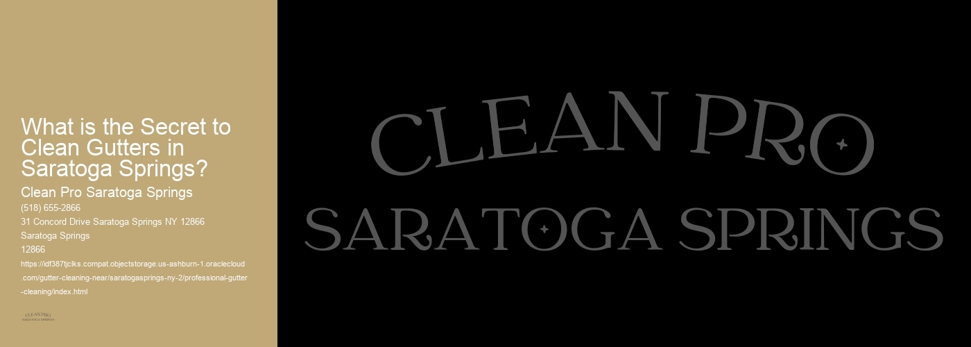 What is the Secret to Clean Gutters in Saratoga Springs? 